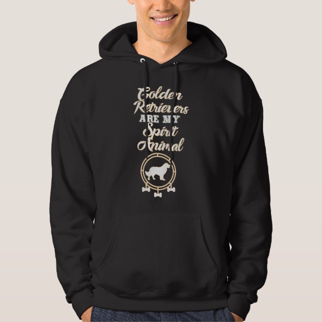 Veste À Capuche Les Récupérateurs D'Or Sont Mon Esprit Animal (Devant)