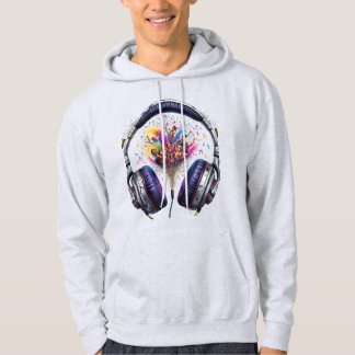 Veste À Capuche Les rythmes à l'intérieur : casques de la fête de