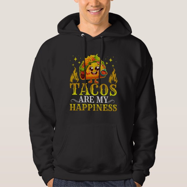 Veste À Capuche les tacos sont mon bonheur (Devant)
