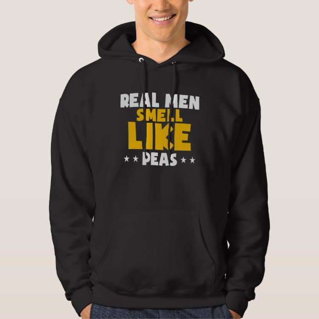 Veste À Capuche Les vrais hommes sentent comme les petits pois Veg (Devant)