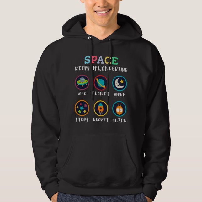 Veste À Capuche L'espace nous fait nous poser des questions (Devant)