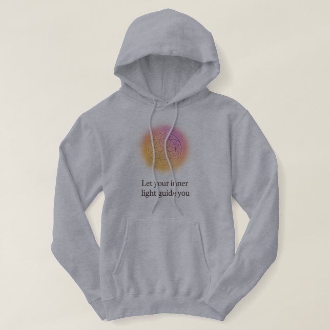 Veste À Capuche Let Your Inner Light Guide You Spiritual Hoodie (Design devant)
