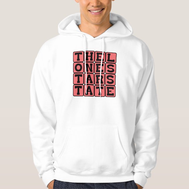 Veste À Capuche L'État de l'étoile solitaire, surnom du Texas (Devant)