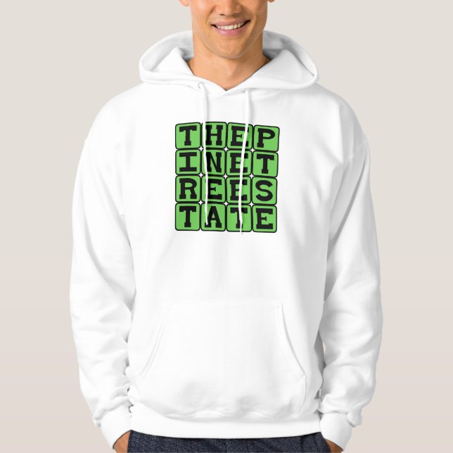 Veste À Capuche L'État du pin, surnom du Maine (Devant)