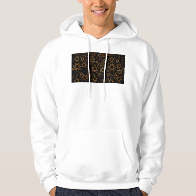 Veste À Capuche L'étoile artistique de David thème Hanukkah de Sli (Devant)