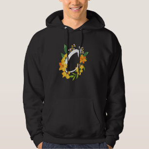 Veste À Capuche Lettre C Majuscule Alphabet Fleurs Monogramme Init