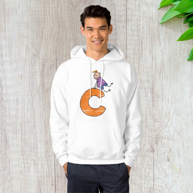Veste À Capuche Lettre C orange (Créateur téléchargé)