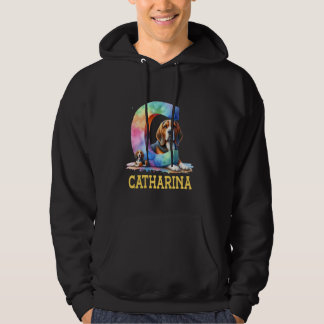 Veste À Capuche Lettre Chiens mignons Catharina Nom Chien arc-en-c