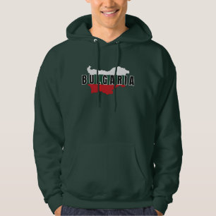 Veste À Capuche LETTRE D'Art Moderne Simple Bulgarie Drapeau Souve