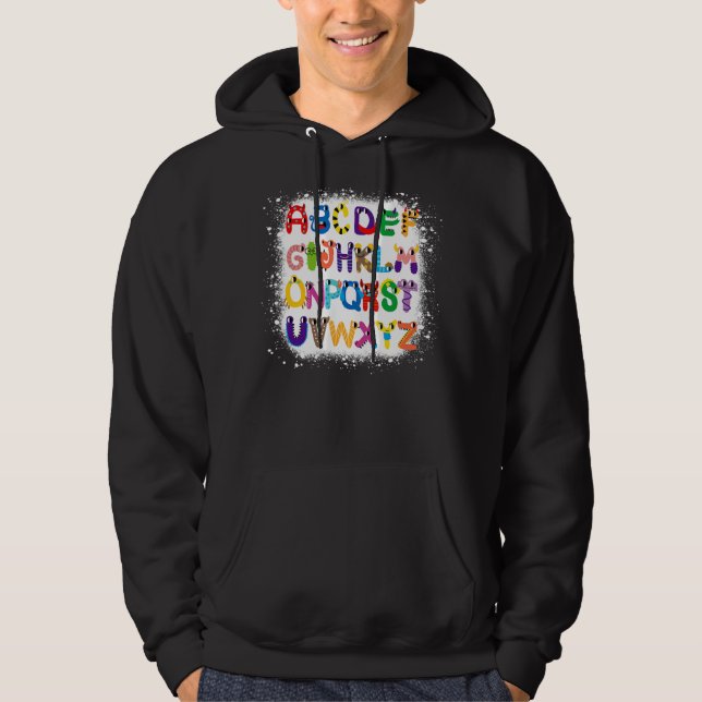 Veste À Capuche Lettre de vilain Abcs Garçons blanchis Alphabets m (Devant)