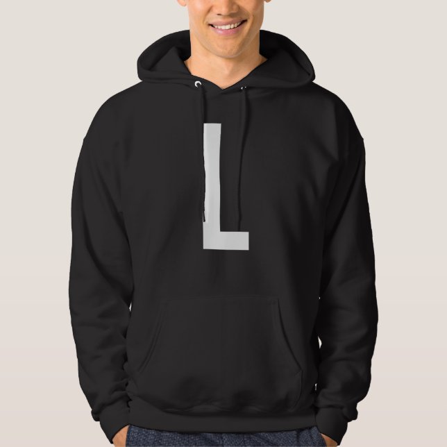 VESTE À CAPUCHE LETTRE L MONOGRAMME ALPHABET INITIAL (Devant)