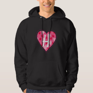 Veste À Capuche Lettre Monogramme initiale mignonne H Motif cardia