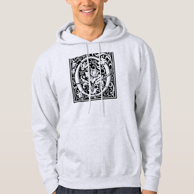 Veste À Capuche Lettre O Monogramme Médiéval Art Nouveau (Devant)