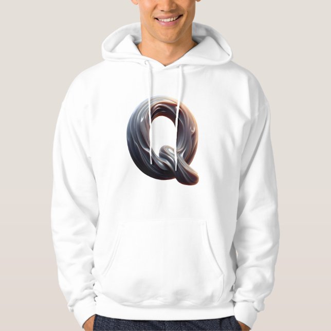 Veste À Capuche Lettre Q : Quintessence de qualité et style origin (Devant)