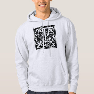 Veste À Capuche Lettre T Monogramme médiéval Art Nouveau