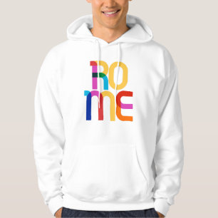 Veste À Capuche Lettres Rome Italie Pop Art