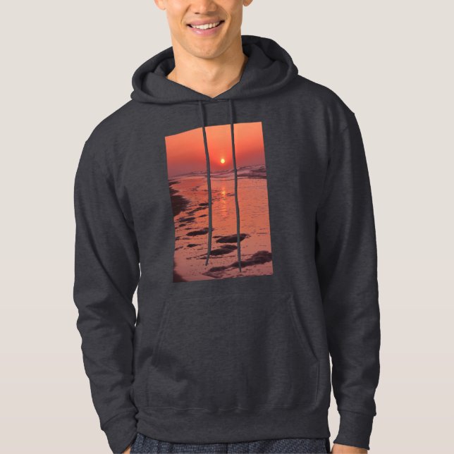 Veste À Capuche Lever Du Soleil, Marée Basse. (Devant)