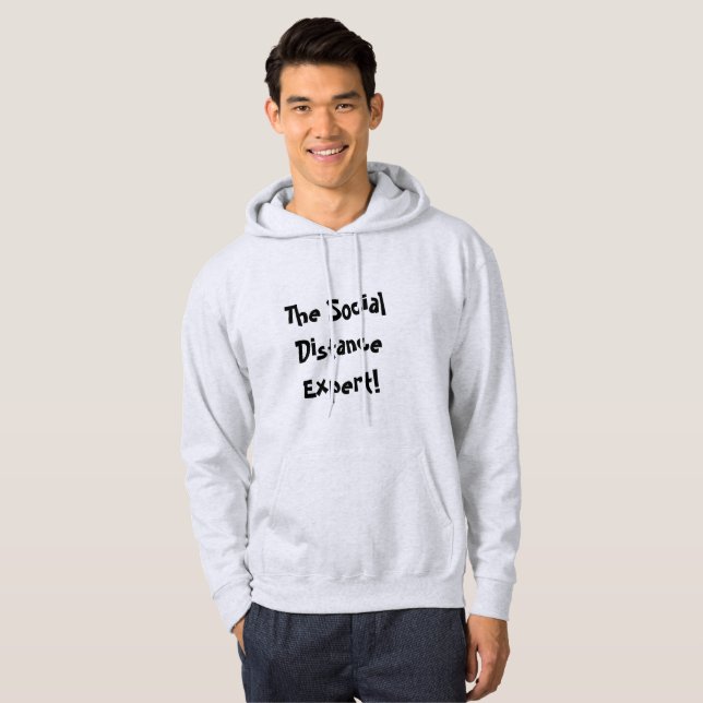 Veste À Capuche L'expert de la distance sociale (Devant entier)