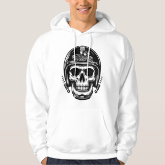 Veste À Capuche leyenda del cráneo del motociclista vintage