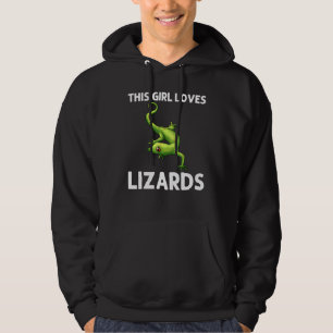 Veste À Capuche Lézard Cool Pour Filles Enfants Gecko Reptile Vert