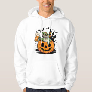Veste À Capuche Lézard hardi en Citrouille avec bière