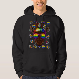Veste À Capuche Lgbt Giraffe Mois Gay pride Animal Rainbow Lesbia