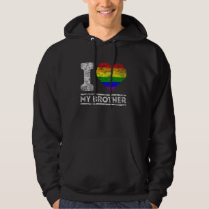 Veste À Capuche Lgbt Pride I Lother My Brother Rainbow Support Fam