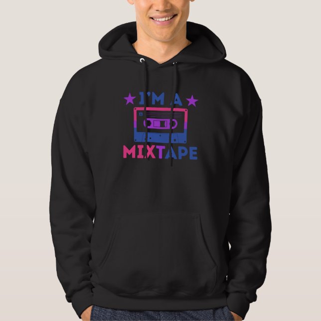 Veste À Capuche LGBT Pride I m A Mixtape Bisexual LGBTQ Support Eq (Devant)
