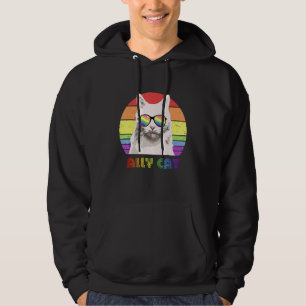 Veste À Capuche Lgbtq Ally Cat Rainbow Gay pride Drapeau Lgbt 1