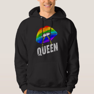 Veste À Capuche Lgbtq Gay Queen Lips Chain Gay Rights Fière Fierté