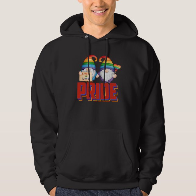 Veste À Capuche LGBTQ Gnome Pride Month 2023 Rainbow Gay Pride Par (Devant)