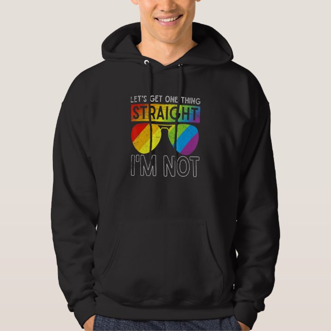 Veste À Capuche Lgbtq Lunettes de soleil Gay pride Rainbow Flag Eq (Devant)