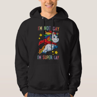 Veste À Capuche LGBTQ Unicorn Super Gay pride LGBT Ally Rainbow Fl