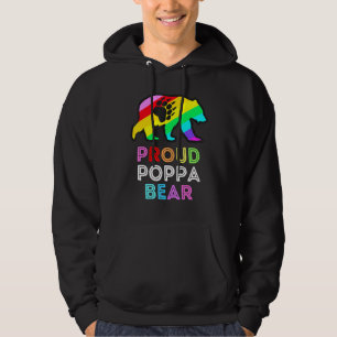 Veste À Capuche Lgbtqia Fier Poppa Ours Gay pride Arc-En-Ciel Homm