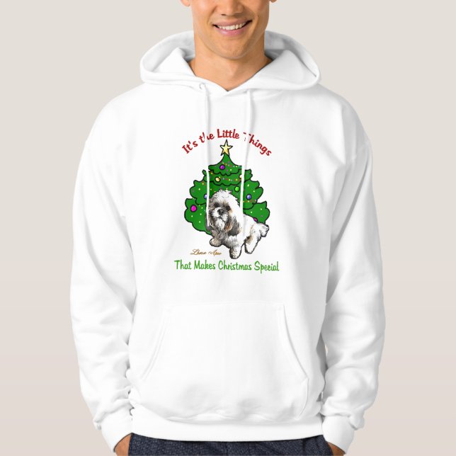 Veste À Capuche Lhasa Apso Cadeaux de Noël (Devant)