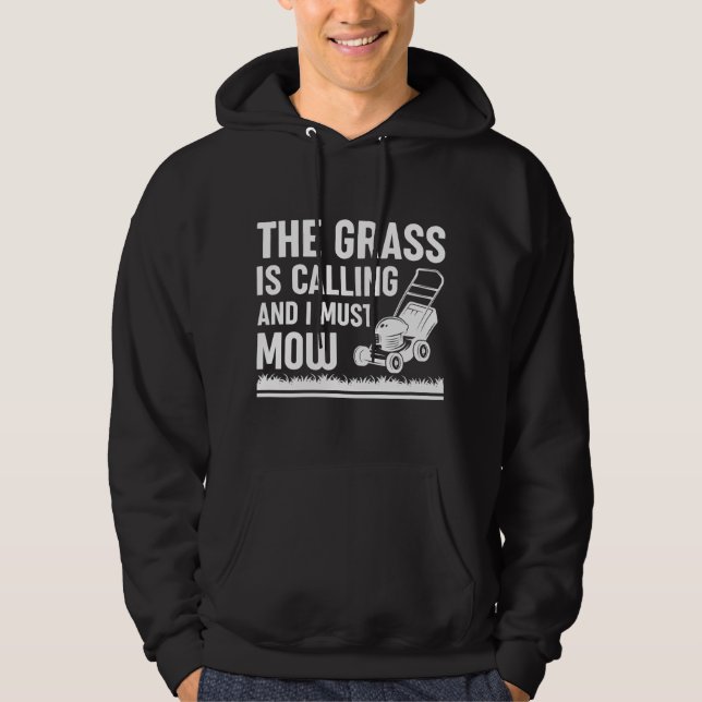 Veste À Capuche L'Herbe Appelle Et Je Dois Mouiller (Devant)