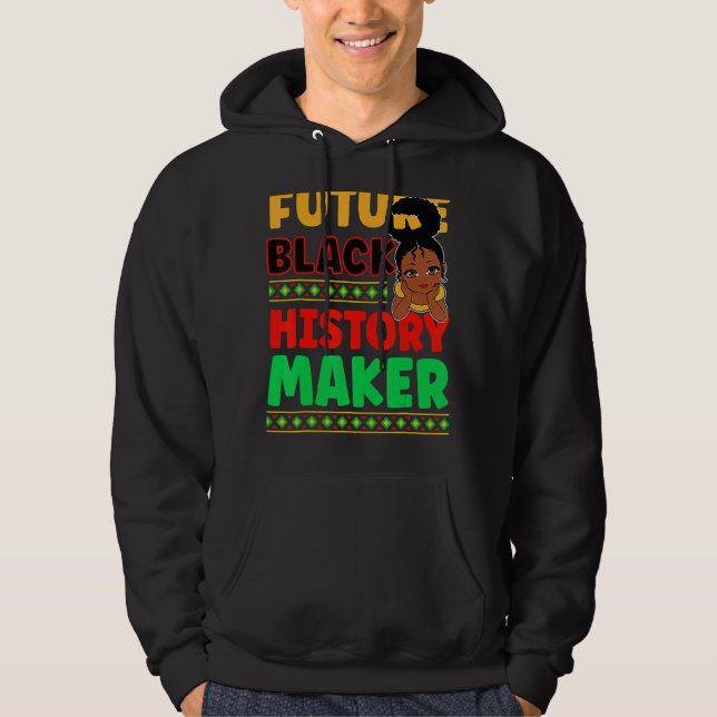 Veste À Capuche L'histoire noire future rend fière l'Amérique afri (Devant)