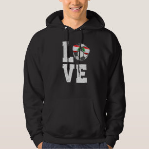 Veste À Capuche Liban Soccer Love drapeau libanais