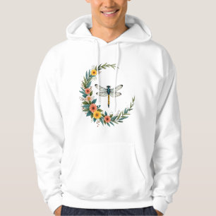 Veste À Capuche Libellule Bohème Croissant de Lune Signe de Paix H