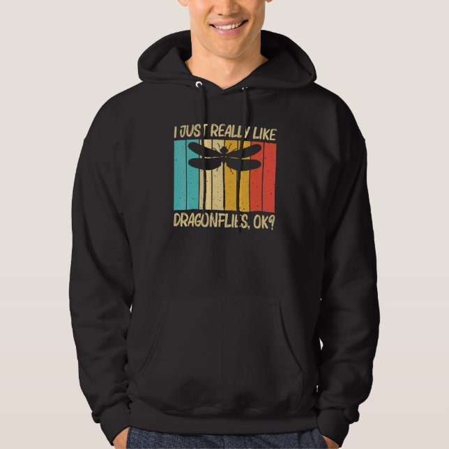 Veste À Capuche Libellule Cool Pour Hommes Femmes Bestioles Insect (Devant)
