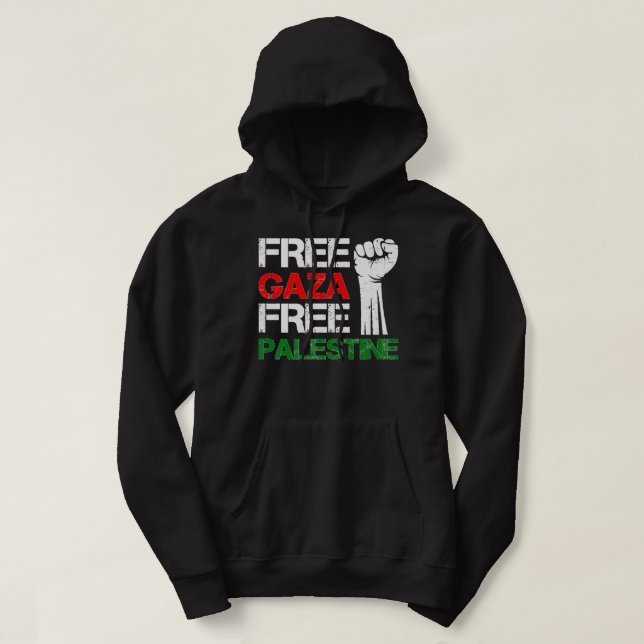 Veste À Capuche Libérez Gaza Libérez La Palestine Nous Sommes Avec (Design devant)