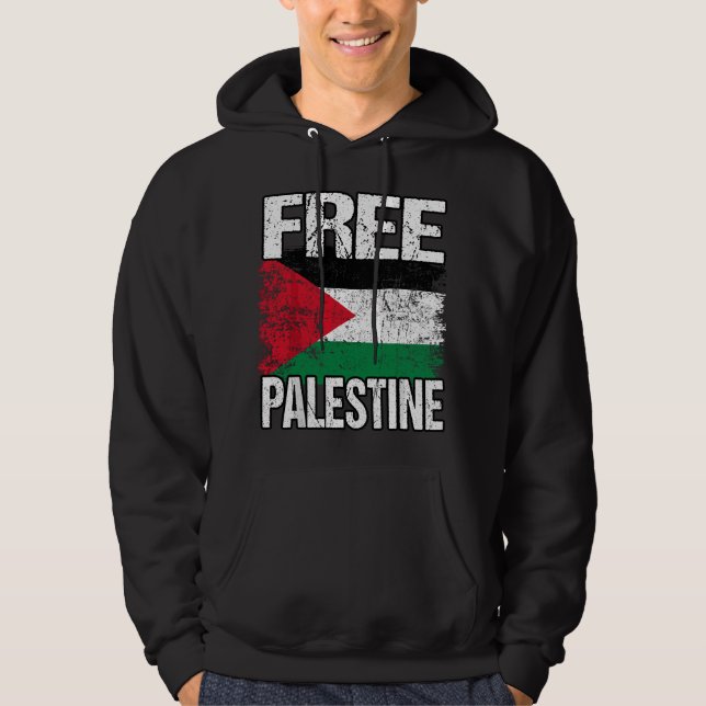 Veste À Capuche libérez la Palestine (arabe) vêtements intifada  (Devant)