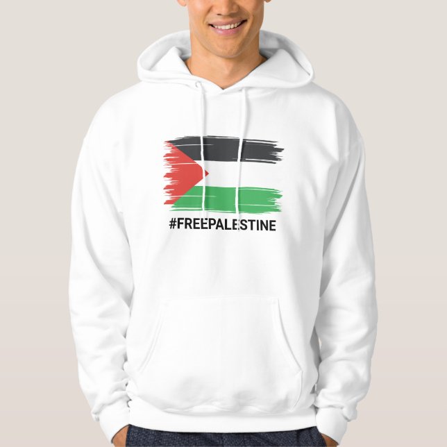 Veste À Capuche Libérez la Palestine, Drapeau de Palestine, T-shir (Devant)