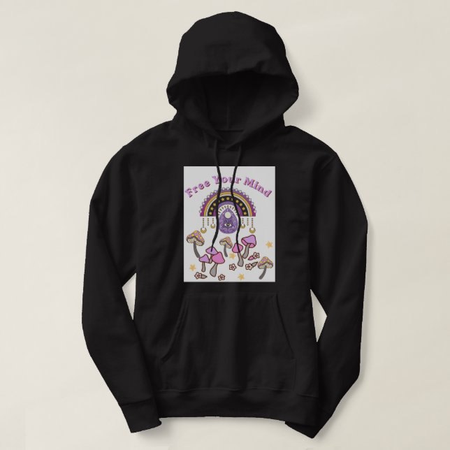 Veste À Capuche Libérez votre esprit Rétro (Design devant)