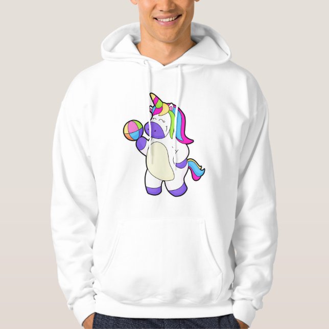 Veste À Capuche Licorne avec Volley-ball (Devant)