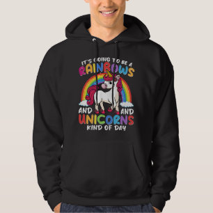 Veste À Capuche Licorne Mignonne Fantaisiste Drôle Arc-en-ciel Et