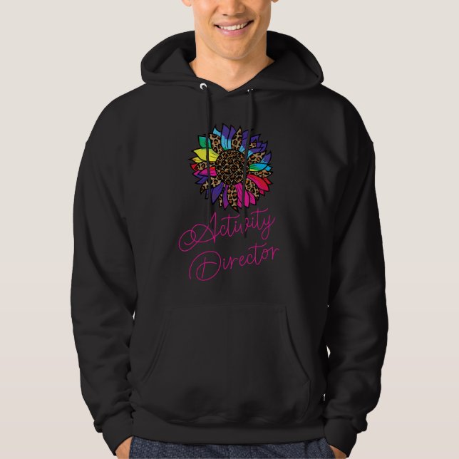 Veste À Capuche Lien de teinture léopard Imprimé fleur d'activité  (Devant)