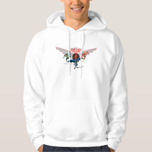 Veste À Capuche Ligue de la justice Flying Air Badge and Heroes