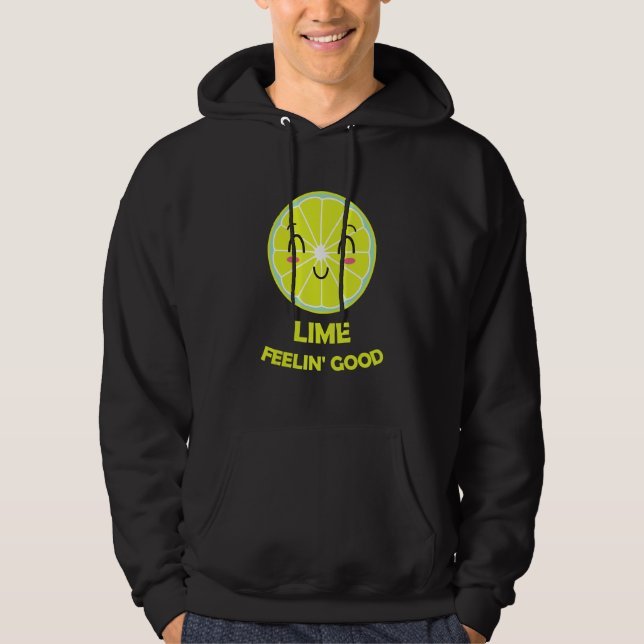 Veste À Capuche Lime Feelin' Good Lime Lemon Word Game Lauder (Devant)