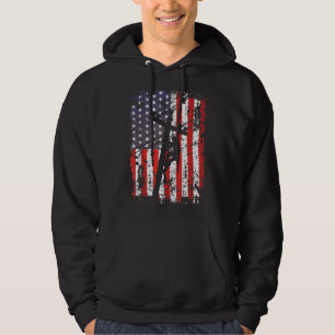Veste À Capuche Lineman American Flag USA Patriotic Lineman Cadeau